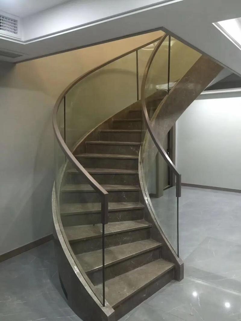 贺州市热弯弧形玻璃弧形楼梯玻璃 - 价格